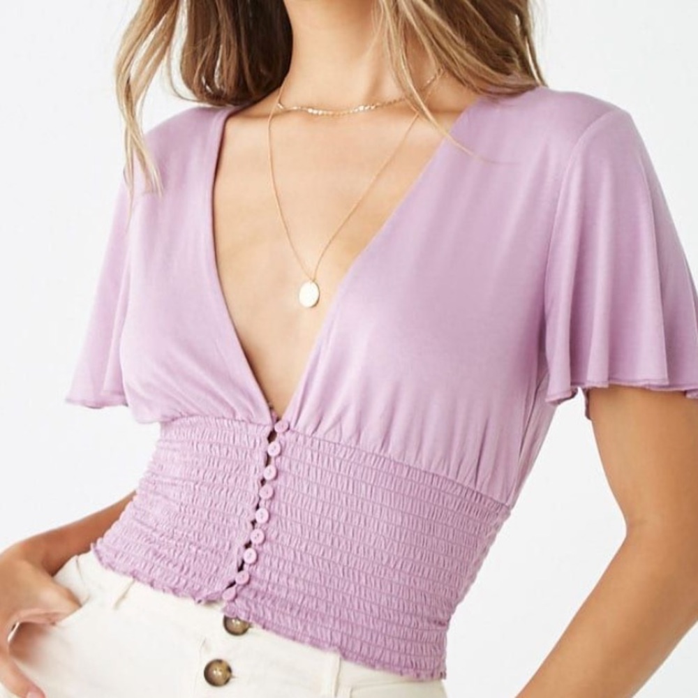 Forever 21 button ruched (LONG SLEEVE)